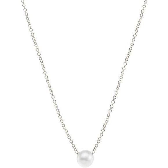 Single Pearl Pendant Necklace – “Pearls of Love” Sentimental Jewelry Minimalist - Picture 2 of 7